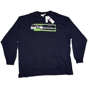 Seattle Seahawks Long Sleeve T-shirt men’s XXXL NFL Team Apparel Blue - NWT NEW